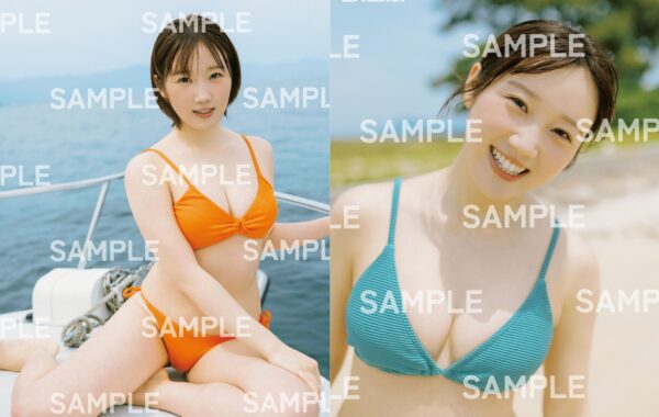 オレンジ、ブルーに花柄水着！STU48・甲斐心愛のグループ復帰記念で