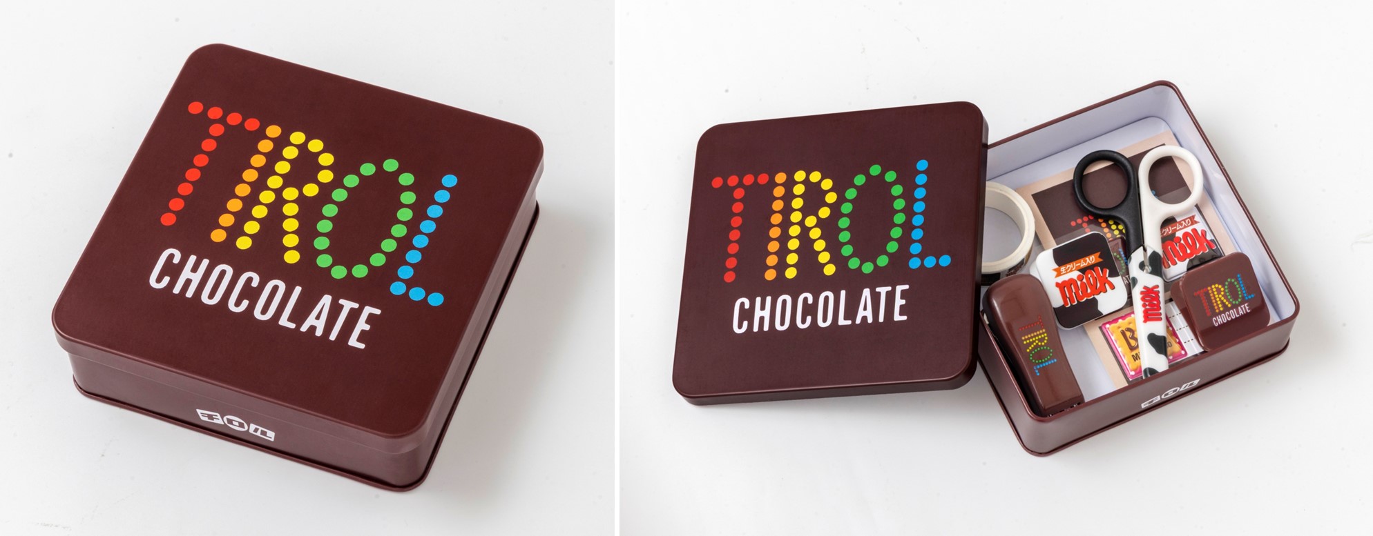 チロルチョコ_ヌガー缶ケース