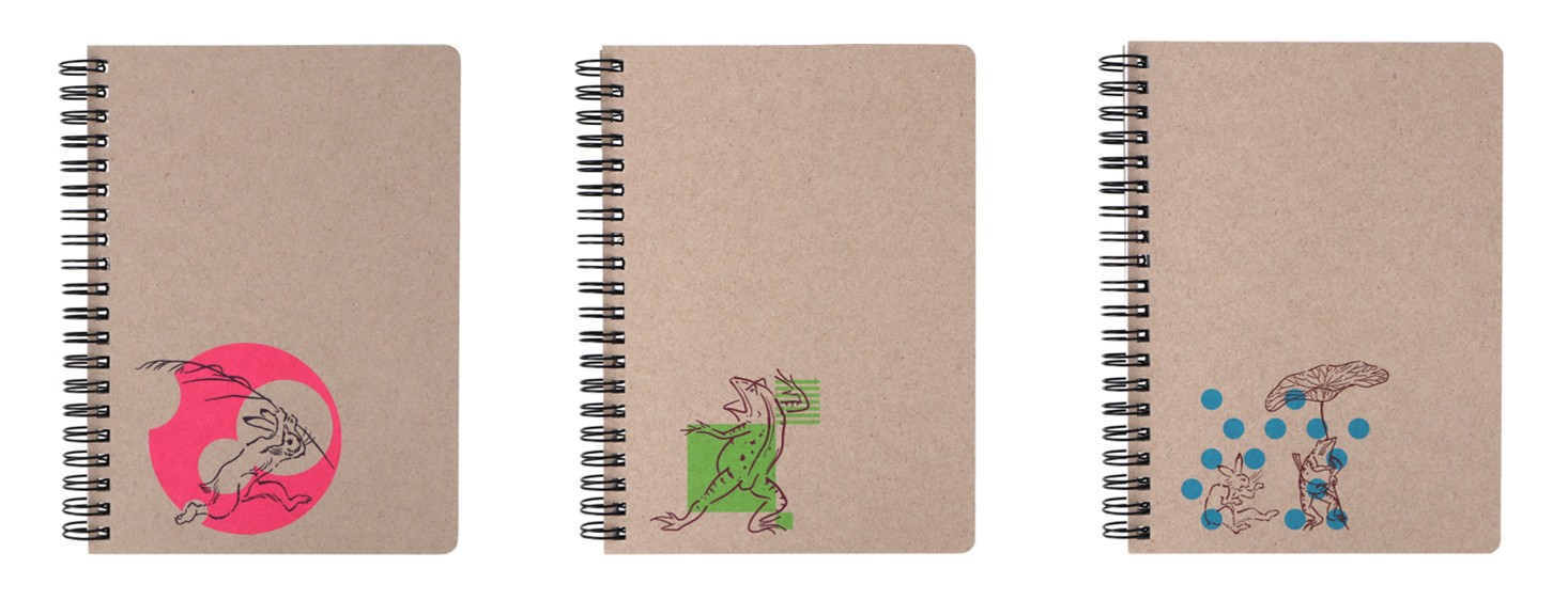 ビビッと！鳥獣戯画B6リングノート3種